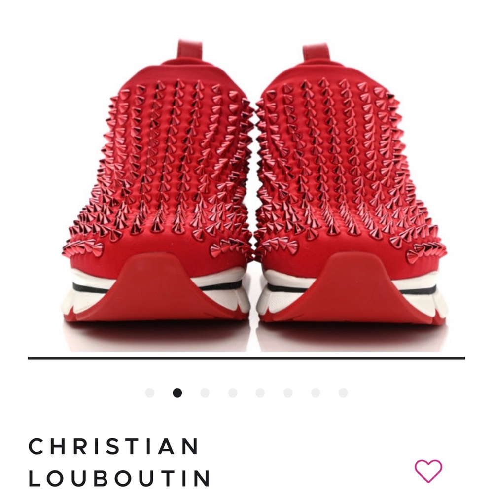 Designer Inspired Spiked Red Bottom Sneaker - Picture 8 of 16